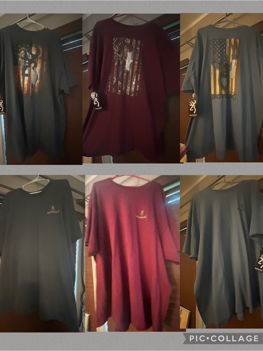 3 Browning T-shirts. Gray, Maroon & Dark Blue. Never Worn. Size 3XL. $30 OBO